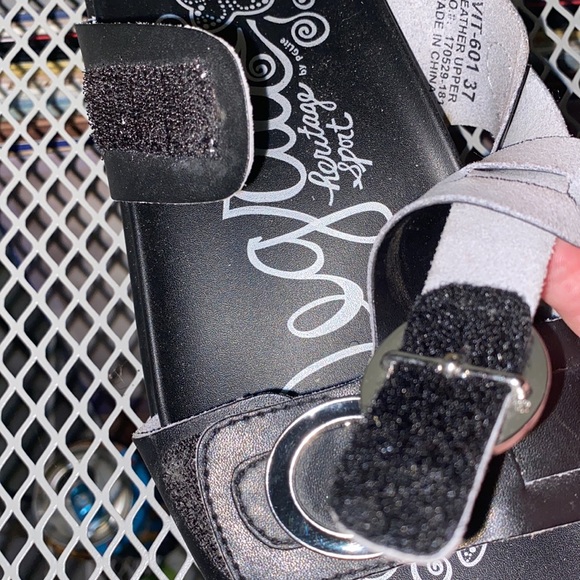 Black Velcro Platform Sandals - Picture 3 of 3